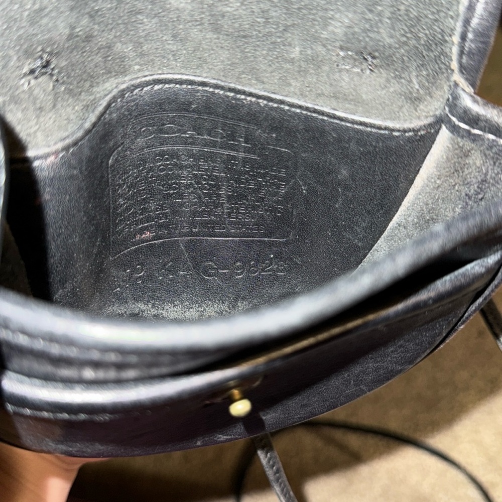 Vintage Coach Black Leather Mini Crossbody Bag - Picture 9 of 9